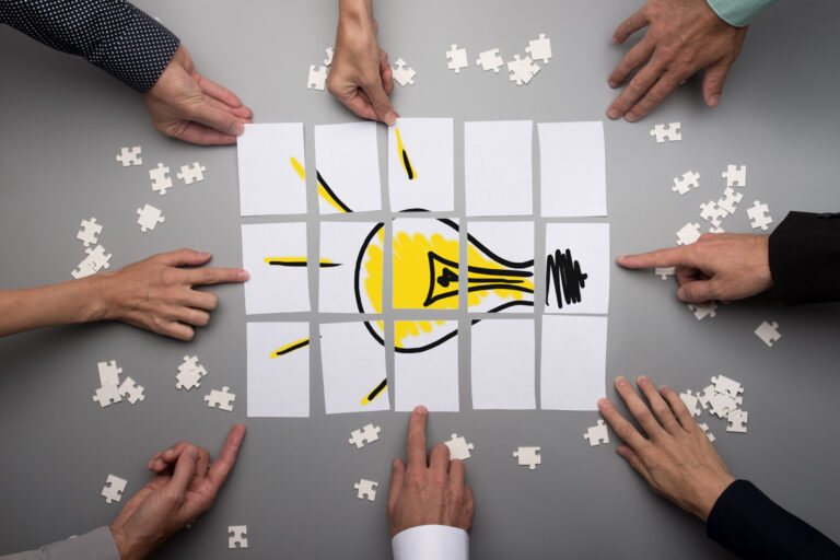Conceptual for brainstorming and teamwork